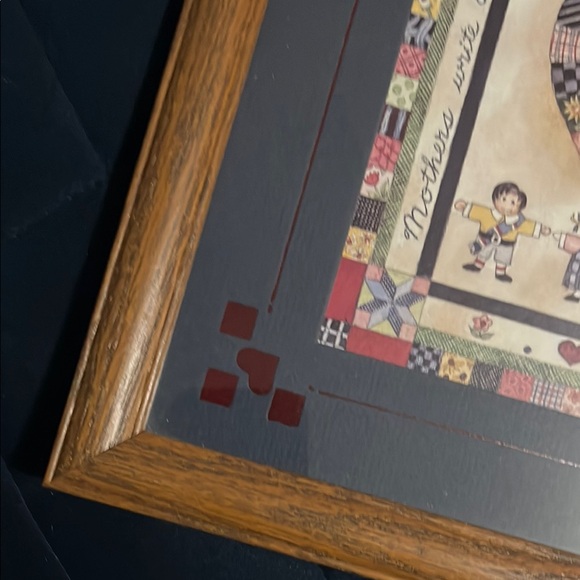 Patchwork Heart and Children Framed Art - Picture 6 of 8